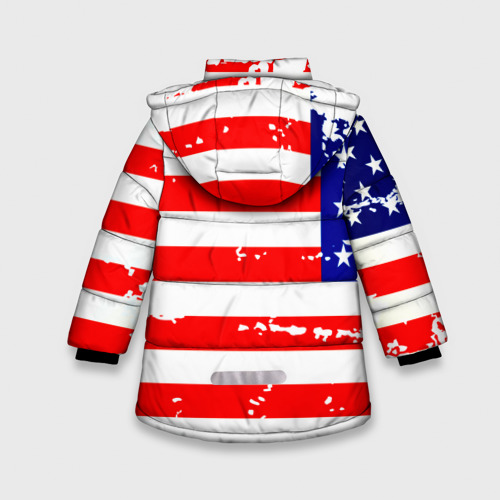 Зимняя куртка для девочек 3D Америка, цвет черный - фото 2