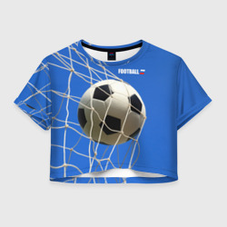 Женская футболка Crop-top 3D Футбол