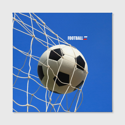 Холст квадратный Футбол - гол, цвет 3D печать - фото 2