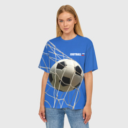 Женская футболка oversize 3D Футбол - гол - фото 2