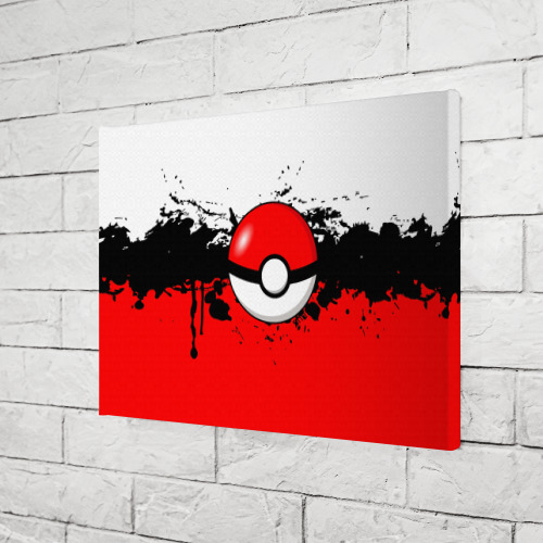 Холст прямоугольный Pokeball, цвет 3D печать - фото 3