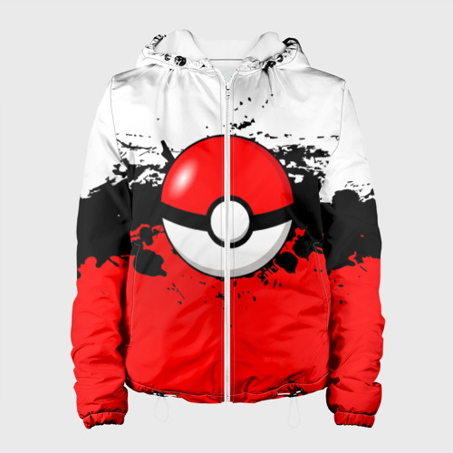 Женская куртка 3D Pokeball, цвет белый