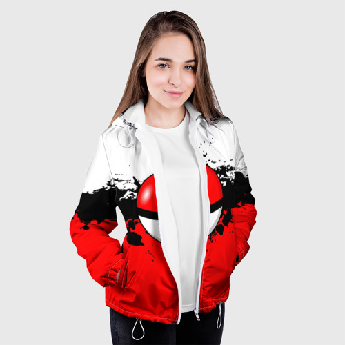 Женская куртка 3D Pokeball, цвет белый - фото 4