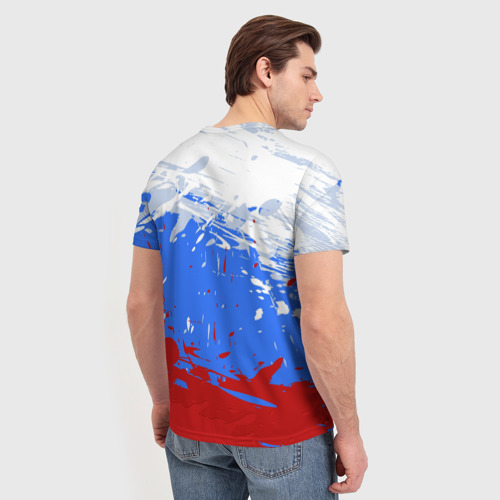 Мужская футболка 3D Россия. Медведь. Балалайка, цвет 3D печать - фото 4
