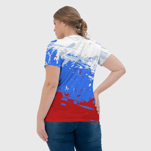 Женская футболка 3D Россия. Медведь. Балалайка, цвет 3D печать - фото 7