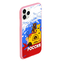 Чехол для iPhone 11 Pro Max матовый Россия. Медведь. Балалайка - фото 2