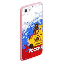 Чехол для iPhone 5/5S матовый Россия. Медведь. Балалайка - фото 2