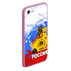 Чехол для iPhone 5/5S матовый Россия. Медведь. Балалайка - фото 2