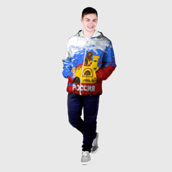 Мужская куртка 3D Россия. Медведь. Балалайка - фото 2