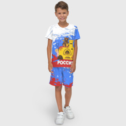 Детский костюм с шортами 3D Россия. Медведь. Балалайка - фото 2