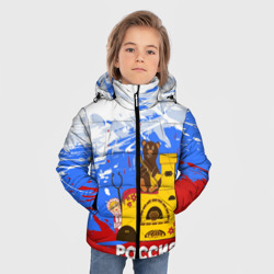 Зимняя куртка для мальчиков 3D Россия. Медведь. Балалайка - фото 2