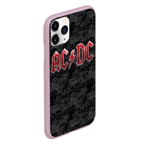 Чехол для iPhone 11 Pro матовый с принтом AC/DC, вид сбоку #3