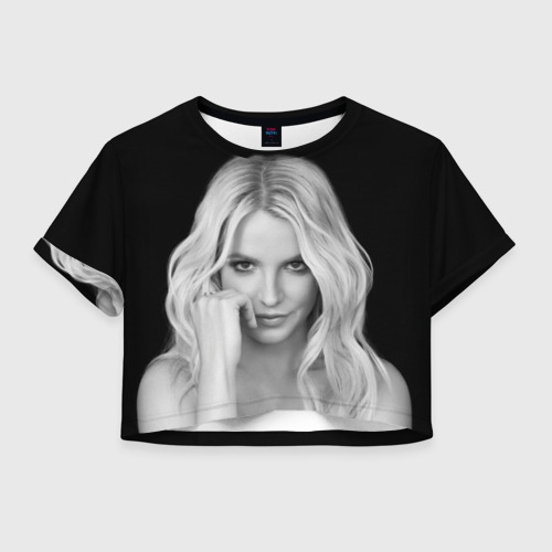 Женская футболка Crop-top 3D Бритни Спирс, цвет 3D печать