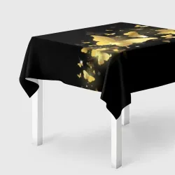 Скатерть 3D Золотые бабочки