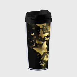 Термокружка-непроливайка Золотые бабочки