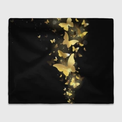 Плед 3D Золотые бабочки