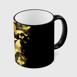 Кружка с полной запечаткой Золотые бабочки