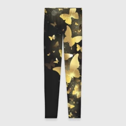 Леггинсы 3D Золотые бабочки
