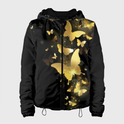 Женская куртка 3D Золотые бабочки