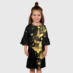 Детское платье 3D Золотые бабочки - фото 2
