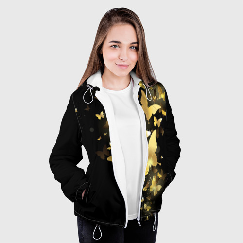 Женская куртка 3D Золотые бабочки - фото 4