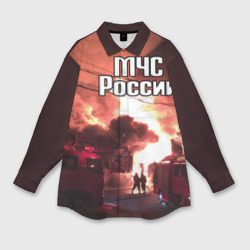 Женская рубашка oversize 3D МЧС