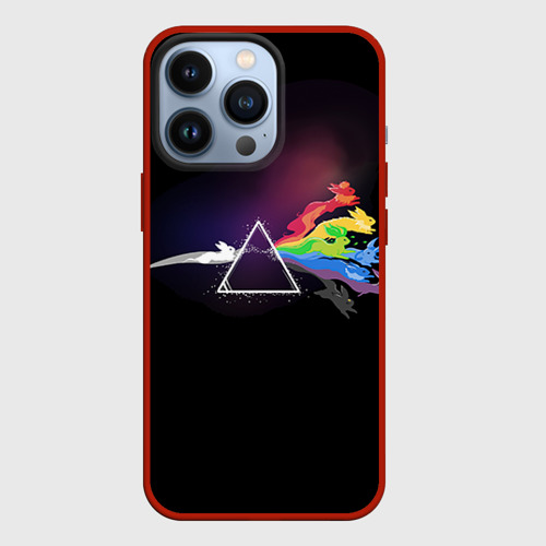 Чехол для iPhone 13 Pro Покемоны, цвет красный