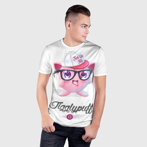 Мужская футболка 3D Slim Jigglypuff, цвет 3D печать - фото 3