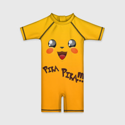 Детский купальный костюм 3D Мордочка Пикачу