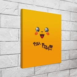 Холст квадратный Мордочка Пикачу - фото 2