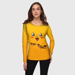 Женский лонгслив 3D Мордочка Пикачу - фото 2