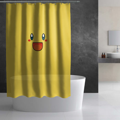 Штора 3D для ванной Покемон - фото 2