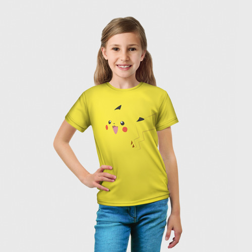 Детская футболка 3D Пикачу, цвет 3D печать - фото 5
