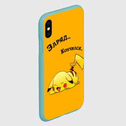 Чехол для iPhone XS Max матовый Уставший Пикачу - фото 2