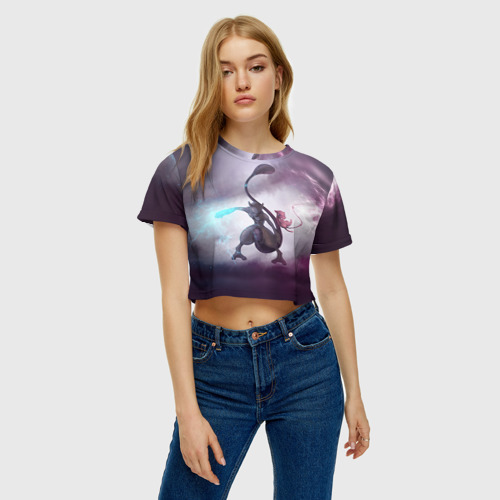 Женская футболка Crop-top 3D Покемон, цвет 3D печать - фото 3