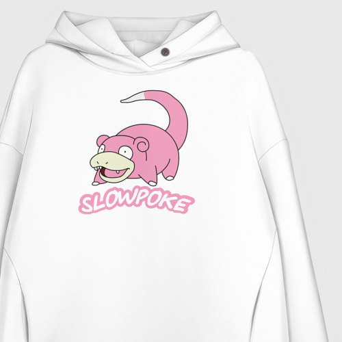 Женское худи Oversize хлопок Slowpoke, цвет белый - фото 3