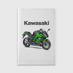 Обложка для паспорта матовая кожа Kawasaky Ninja 1000