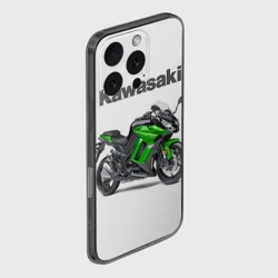 Чехол для iPhone 16 Pro силиконовый с защитой камеры Kawasaky Ninja 1000 - фото 2