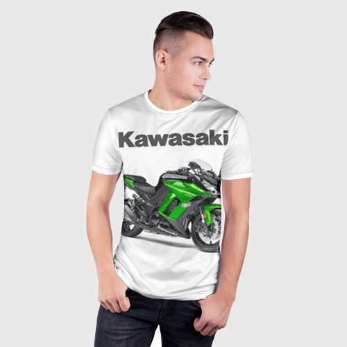 Мужская футболка 3D Slim Kawasaky Ninja 1000, цвет 3D печать - фото 3