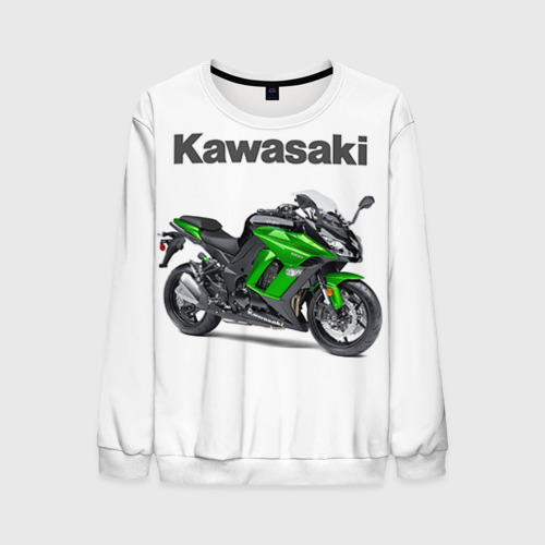 Мужской свитшот 3D Kawasaky Ninja 1000, цвет белый