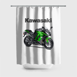 Штора 3D для ванной Kawasaky Ninja 1000