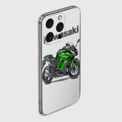 Чехол для iPhone 15 Pro силиконовый с защитой камеры Kawasaky Ninja 1000 - фото 2