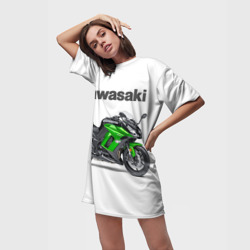 Платье-футболка 3D Kawasaky Ninja 1000 - фото 2