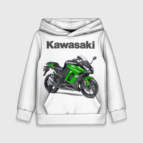 Детская толстовка 3D Kawasaky Ninja 1000, цвет белый