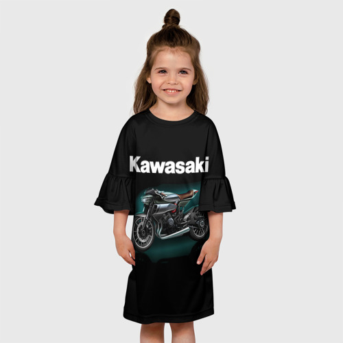 Детское платье 3D Kawasaky concept, цвет 3D печать - фото 4