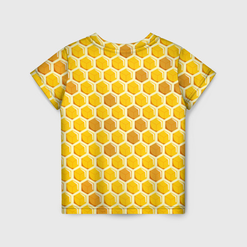 Детская футболка 3D Медовые соты, цвет 3D печать - фото 2