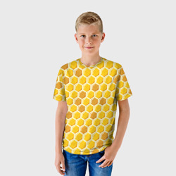 Детская футболка 3D Медовые соты - фото 2