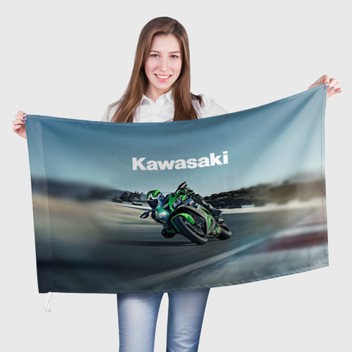 Флаг 3D Kawasaky sport