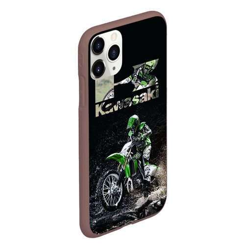 Чехол для iPhone 11 Pro Max матовый Kawasaky cross, цвет коричневый - фото 3