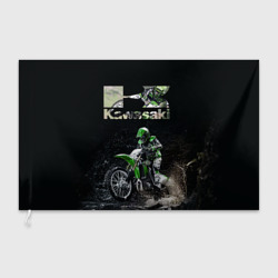 Флаг 3D Kawasaky cross